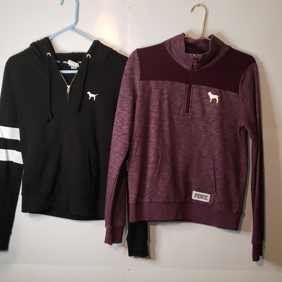 PINK Victoria's Secret Tops - 2 Pink Victoria secret sweatshirts Bundle